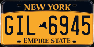 NY license plate GIL6945