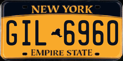 NY license plate GIL6960