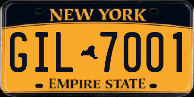 NY license plate GIL7001