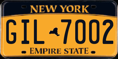 NY license plate GIL7002