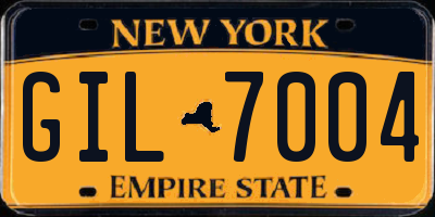 NY license plate GIL7004