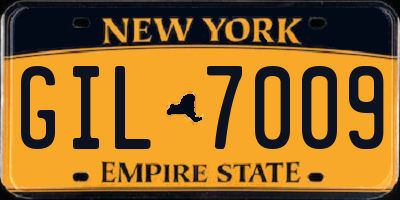 NY license plate GIL7009