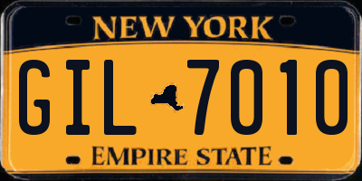 NY license plate GIL7010