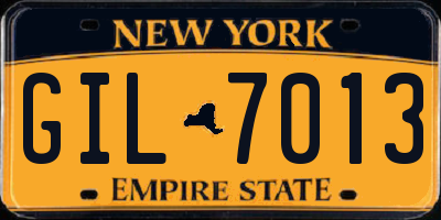 NY license plate GIL7013