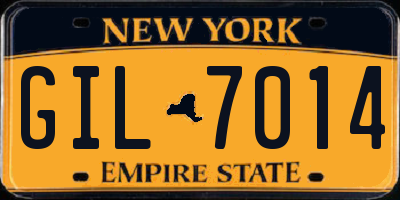 NY license plate GIL7014