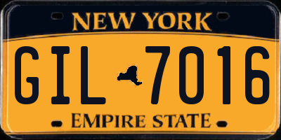 NY license plate GIL7016