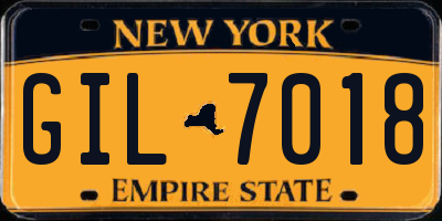 NY license plate GIL7018