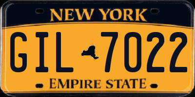 NY license plate GIL7022
