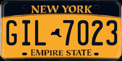 NY license plate GIL7023