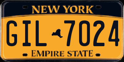 NY license plate GIL7024