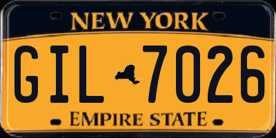 NY license plate GIL7026