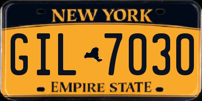 NY license plate GIL7030