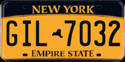 NY license plate GIL7032