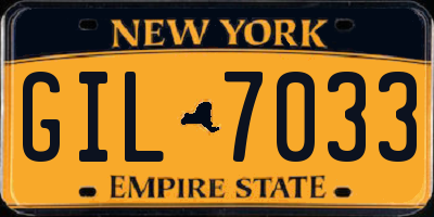 NY license plate GIL7033