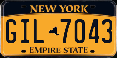 NY license plate GIL7043