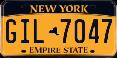 NY license plate GIL7047