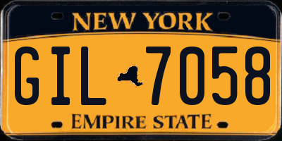 NY license plate GIL7058