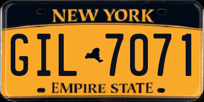 NY license plate GIL7071