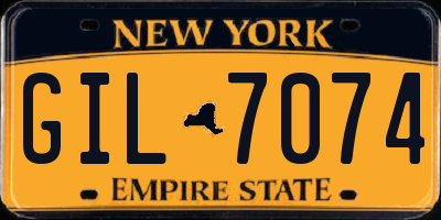 NY license plate GIL7074