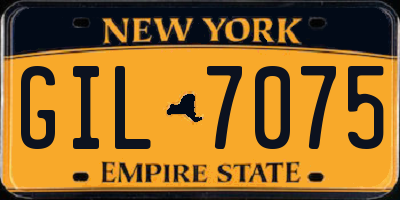 NY license plate GIL7075