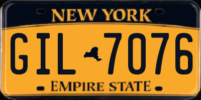 NY license plate GIL7076