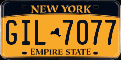 NY license plate GIL7077