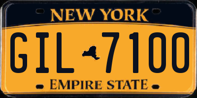 NY license plate GIL7100