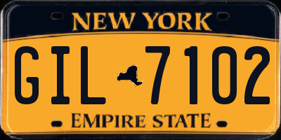 NY license plate GIL7102
