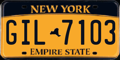 NY license plate GIL7103