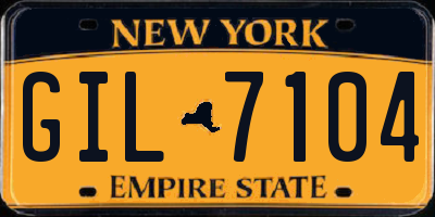 NY license plate GIL7104