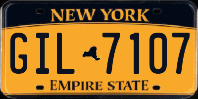 NY license plate GIL7107