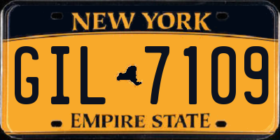 NY license plate GIL7109