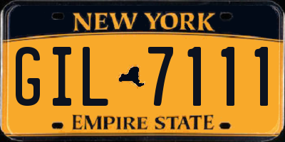 NY license plate GIL7111
