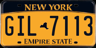 NY license plate GIL7113