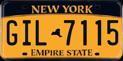 NY license plate GIL7115