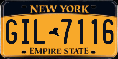 NY license plate GIL7116