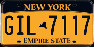 NY license plate GIL7117