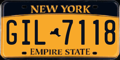 NY license plate GIL7118