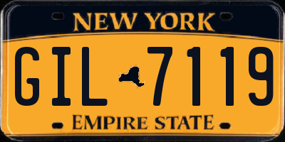 NY license plate GIL7119