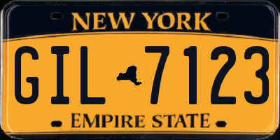 NY license plate GIL7123