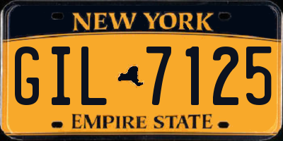 NY license plate GIL7125