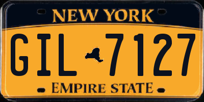 NY license plate GIL7127