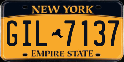 NY license plate GIL7137