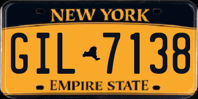 NY license plate GIL7138