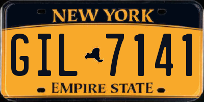 NY license plate GIL7141
