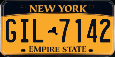 NY license plate GIL7142
