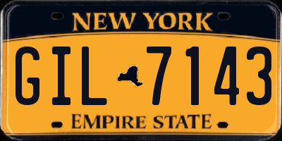 NY license plate GIL7143