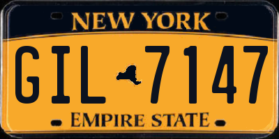 NY license plate GIL7147