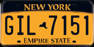 NY license plate GIL7151