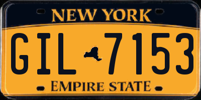 NY license plate GIL7153